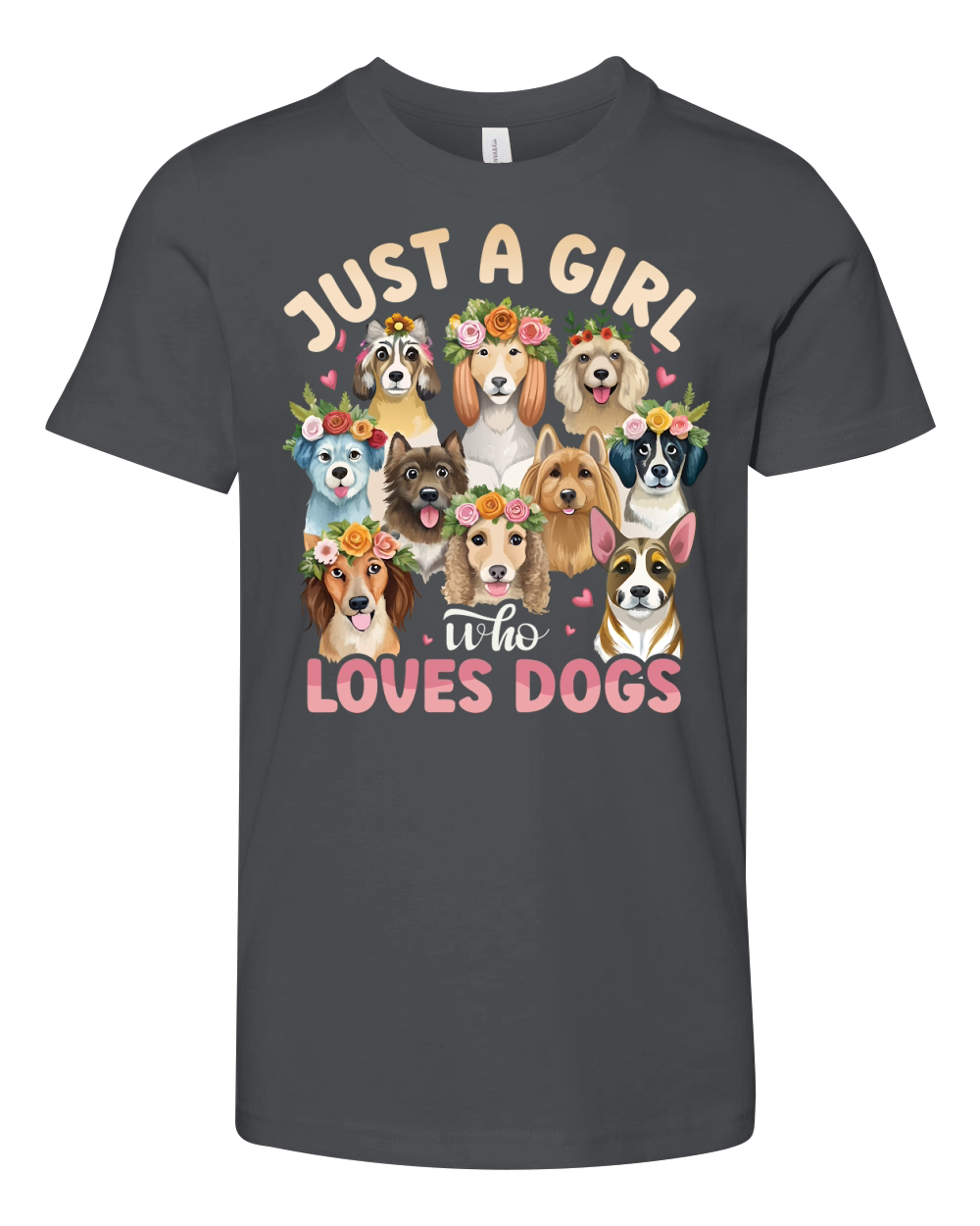 Just a girl Who Loves Dogs 03 Youth Unisex Jersey Tee