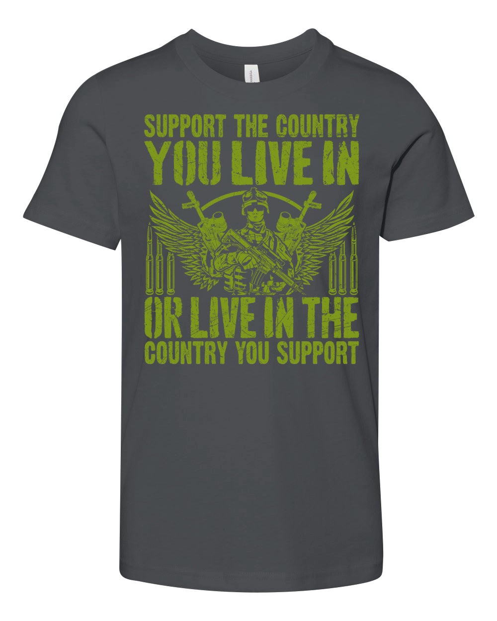 support the country you live in or live in the country you support Youth Unisex Jersey Tee