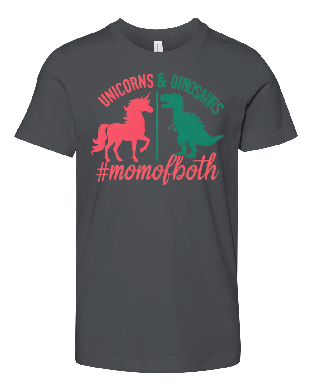 Unicorns And Dinosaurs #momofboth 02 Youth Unisex Jersey Tee