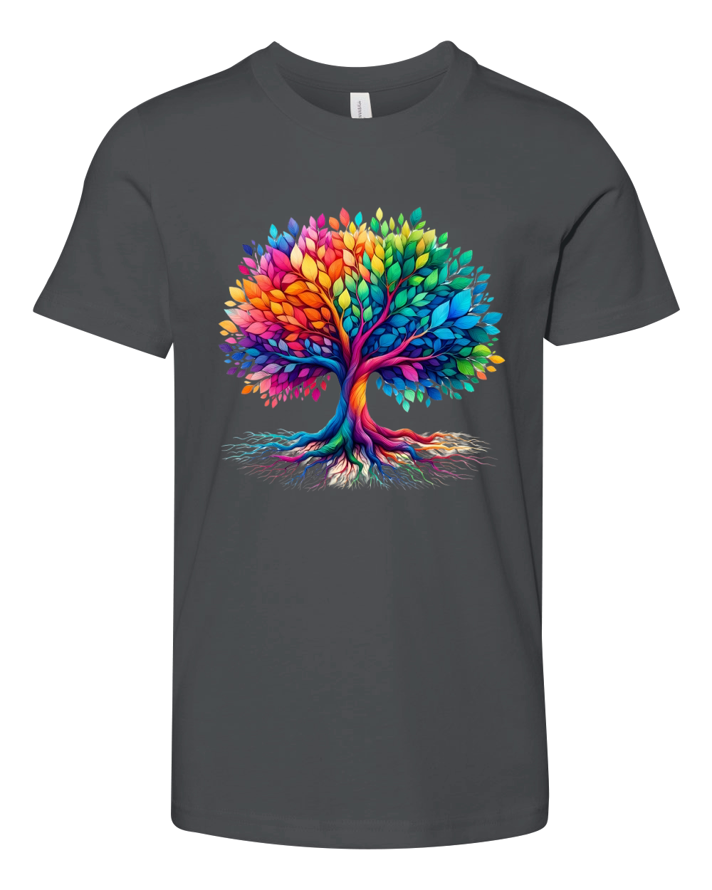 Vibrant Tree of Life Yoga Youth Unisex Jersey Tee