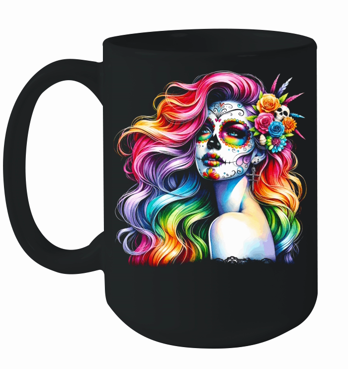 Colorful Day of the Dead Ceramic Mug