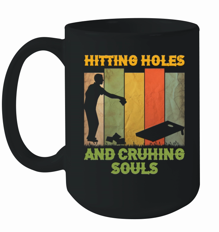 Cornhole Gift For Men Women Cornhole Players Holes Ceramic Mug