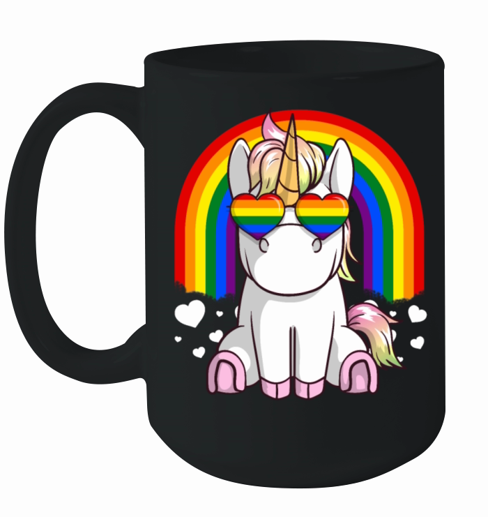Gay Pride Unicorn - LGBTQ Support Ceramic Mug