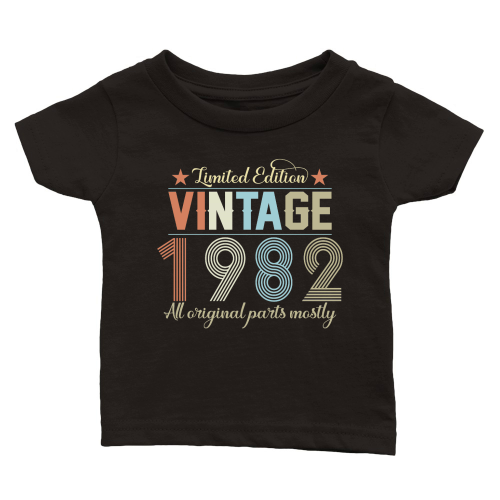 Birthday   Limited Edition Vintage 1982 Classic Baby Crewneck T-shirt