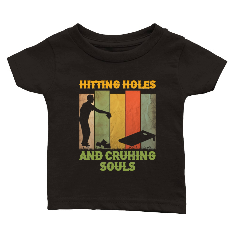 Cornhole Gift For Men Women Cornhole Players Holes Classic Baby Crewneck T-shirt