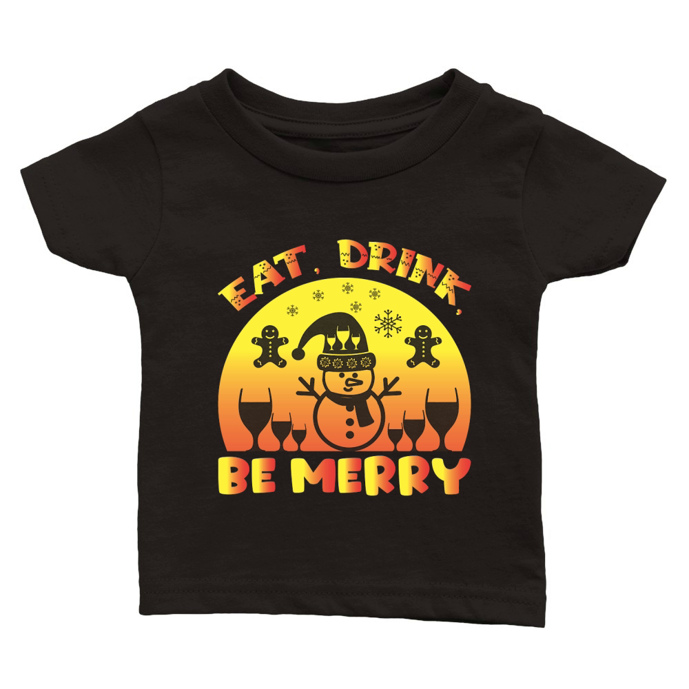 eat, drink, be merry christmas shirt Classic Baby Crewneck T-shirt