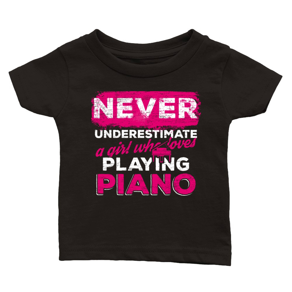 Piano pianist girls Classic Baby Crewneck T-shirt