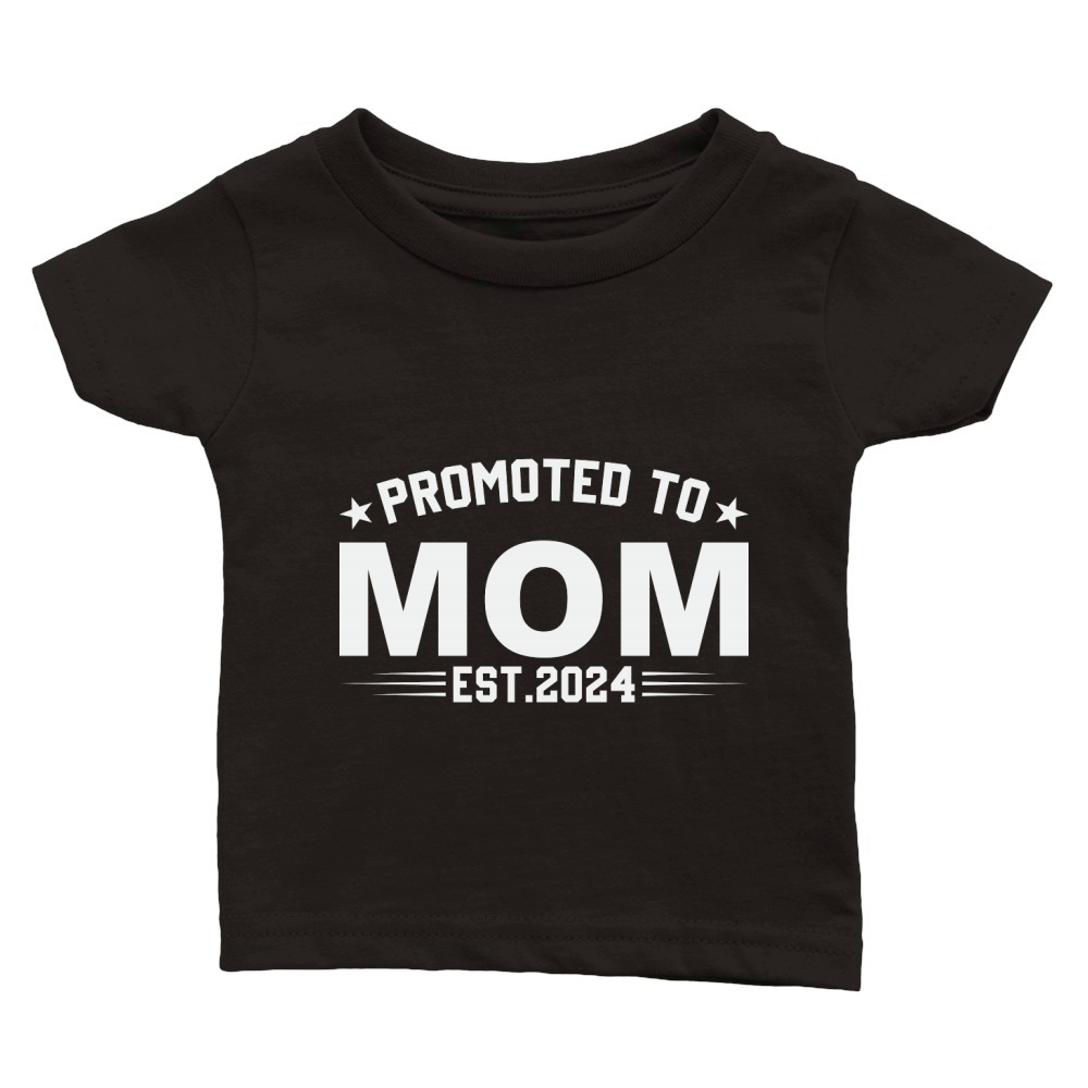 Promoted to mom est.2024 Classic Baby Crewneck T-shirt