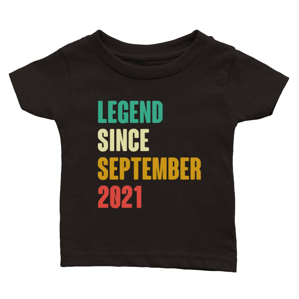 September 2021 1st Birthday 1 Years Old Bday Gift Classic Baby Crewneck T-shirt