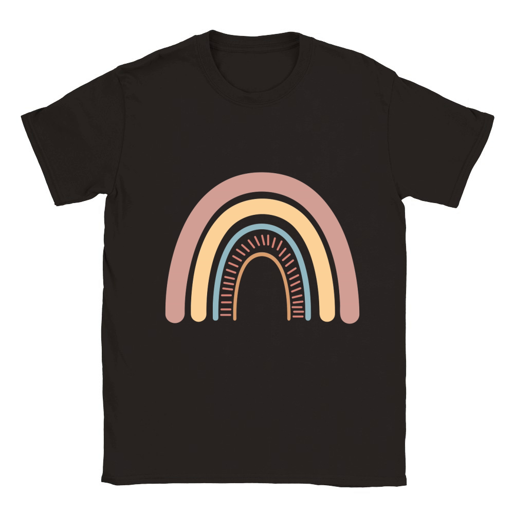 Colorful Boho Rainbow Decorative Element Classic Kids Crewneck T-shirt