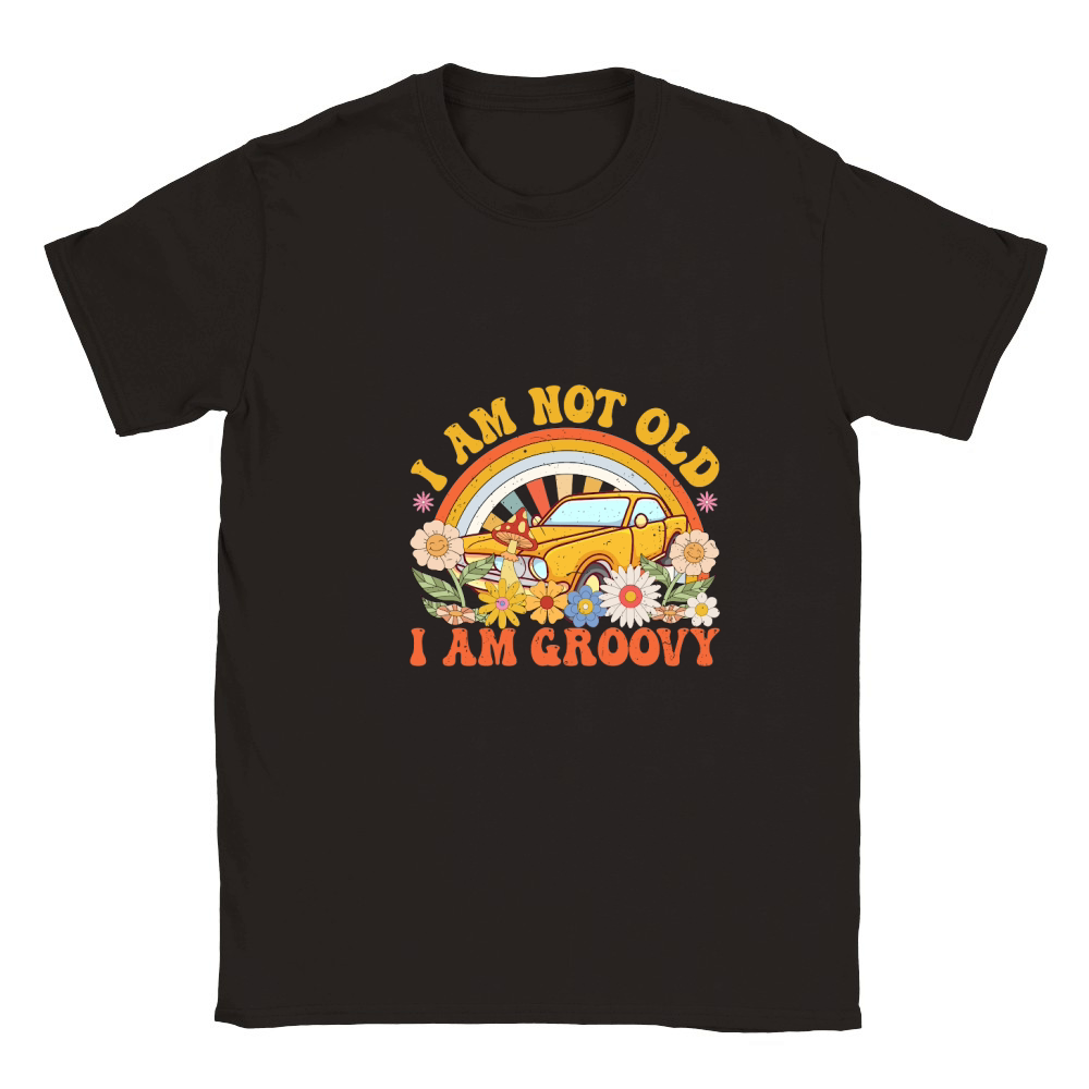 I am not old i am grooy Retro Vintage Groovy 70s Hippe Classic Kids Crewneck T-shirt