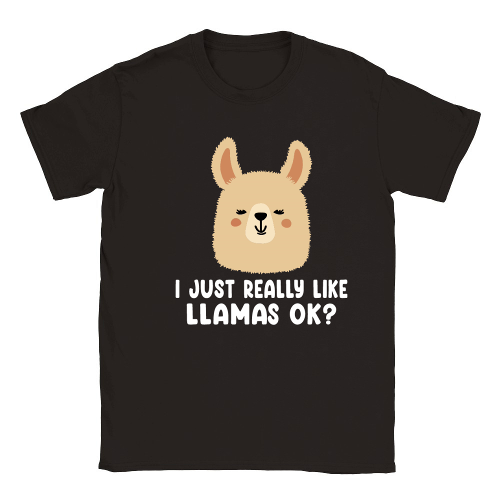 i just really like llamas ok Classic Kids Crewneck T-shirt