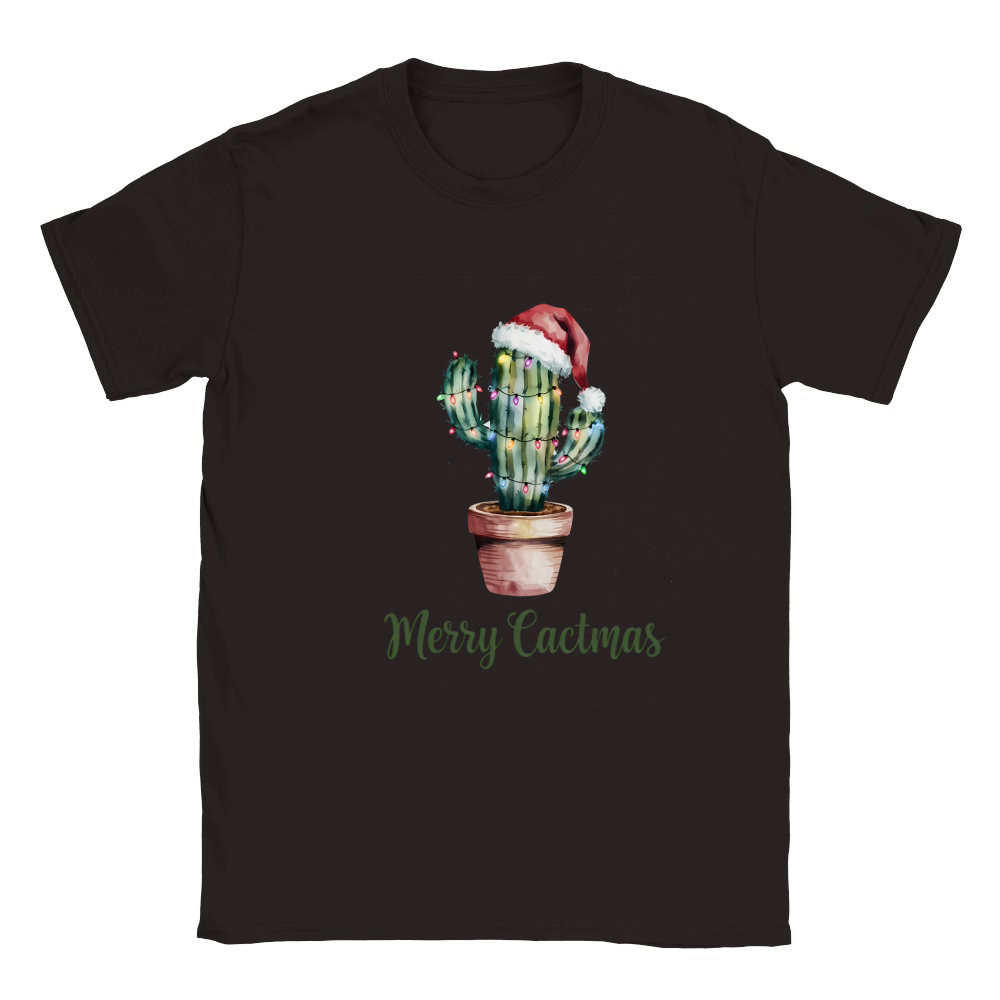 Merry Cactmas Vintage Christmas 02 Classic Kids Crewneck T-shirt