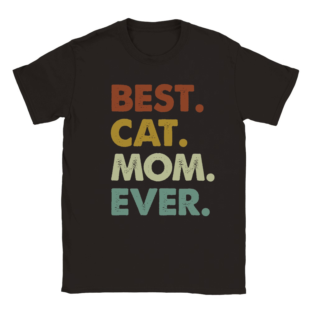 mothers day   Best Cat Mom Ever Retro Crazy Cat Lady Classic Kids Crewneck T-shirt
