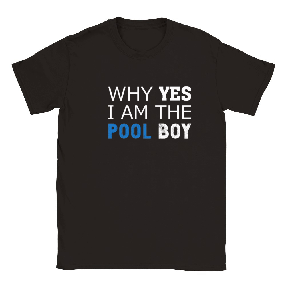 pool boy funny Classic Kids Crewneck T-shirt