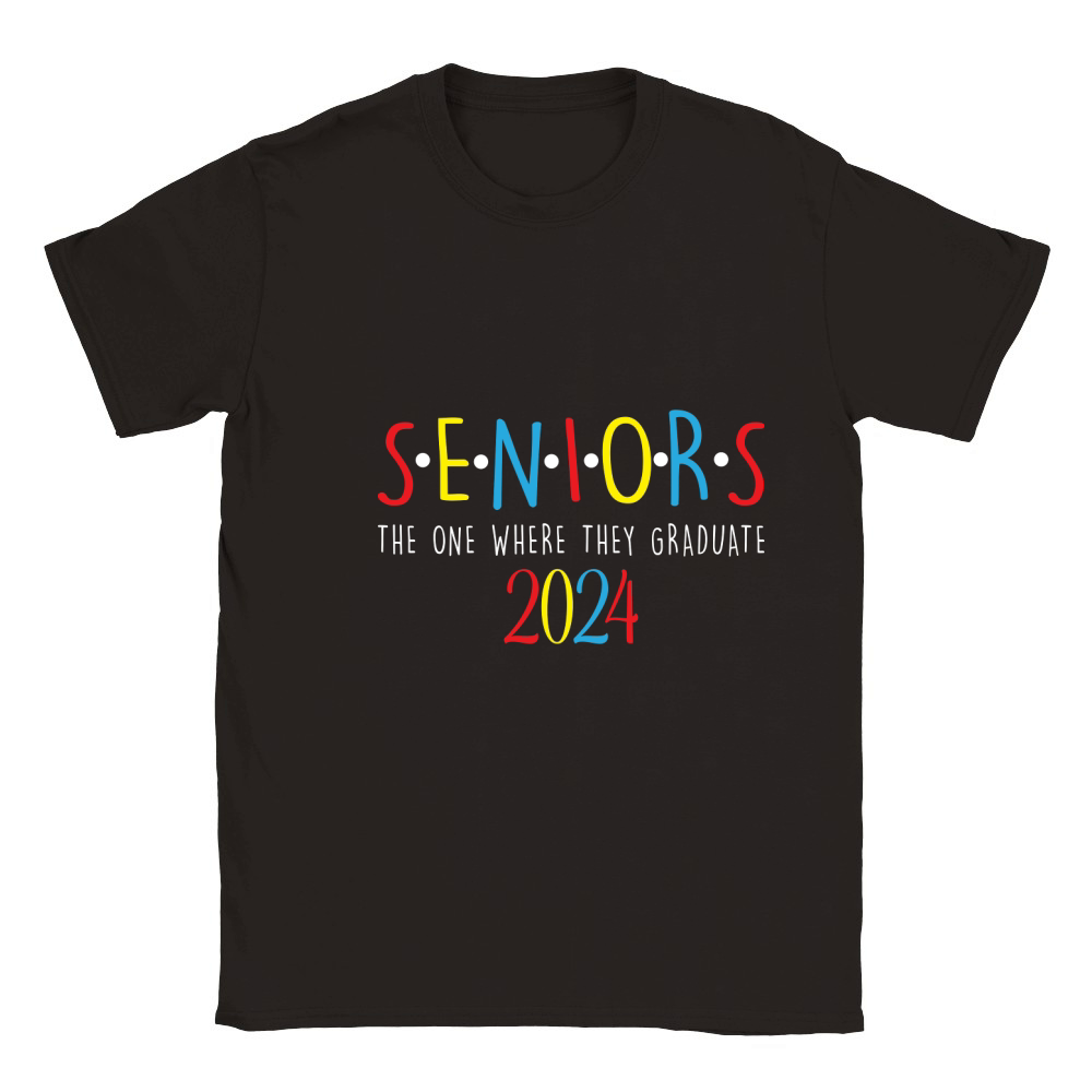 Seniors the one where they graduate 2024 Classic Kids Crewneck T-shirt