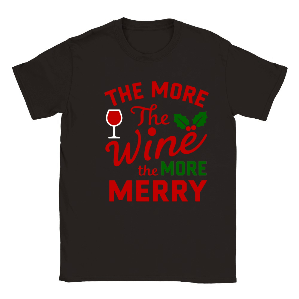 The More The Wine The More Merry Classic Kids Crewneck T-shirt