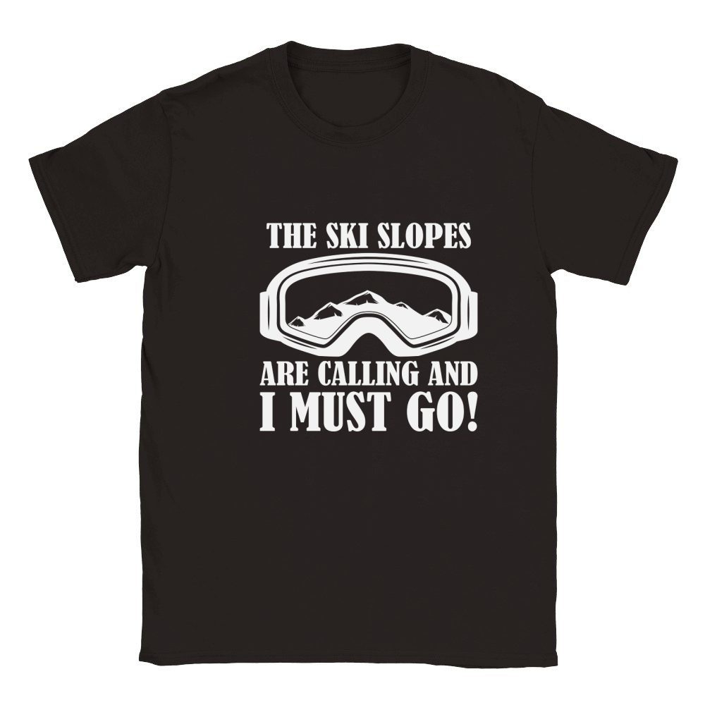 The ski slopes are calling and I must go! Classic Kids Crewneck T-shirt