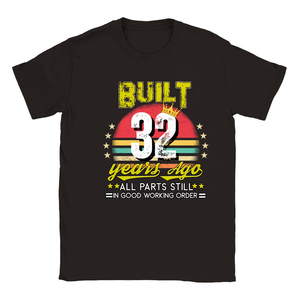 Vintage Birthday 32 Classic Kids Crewneck T-shirt