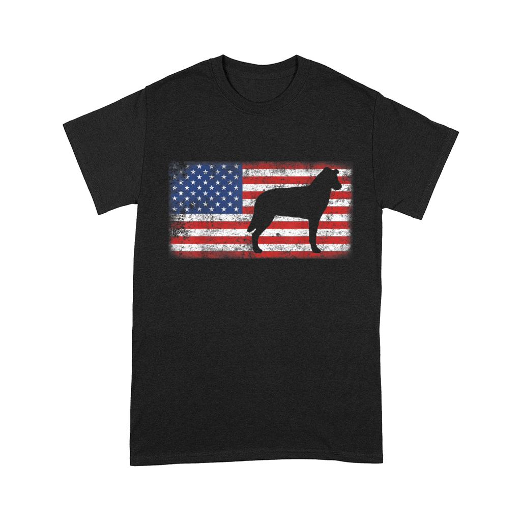 Vintage Retro American Flag Chinook Dog shirt Comfort T-shirt