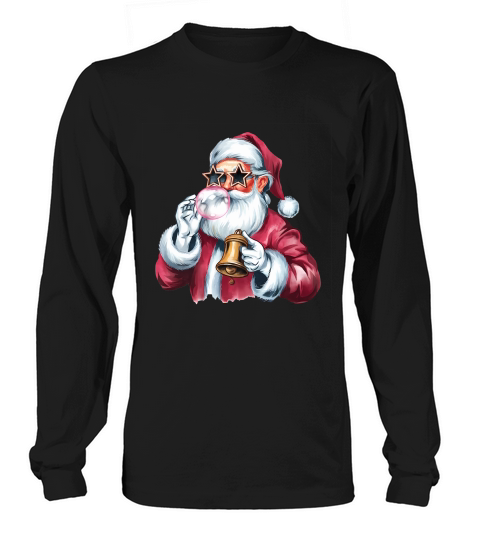 Christmas Santa Bell Vintage Christmas 02 Long sleeved Unisex