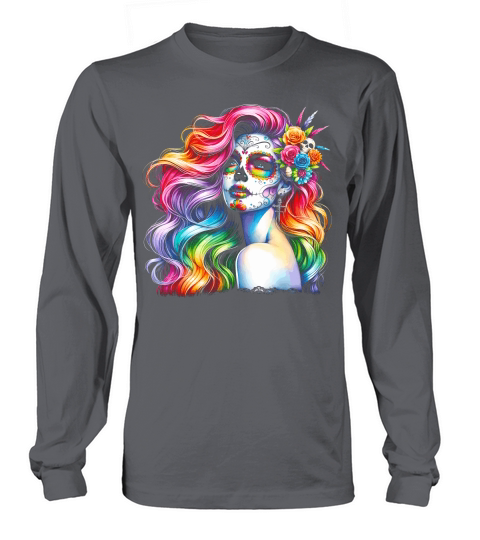 Colorful Day of the Dead Long sleeved Unisex