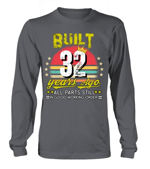 Vintage Birthday 32 Long sleeved Unisex