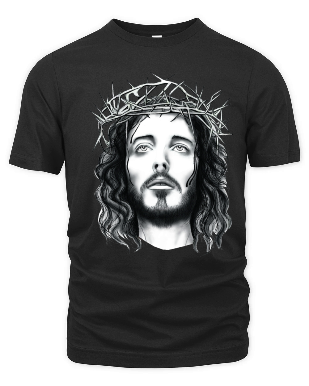 jesus with crown of thorn Organic Unisex T-shirt
