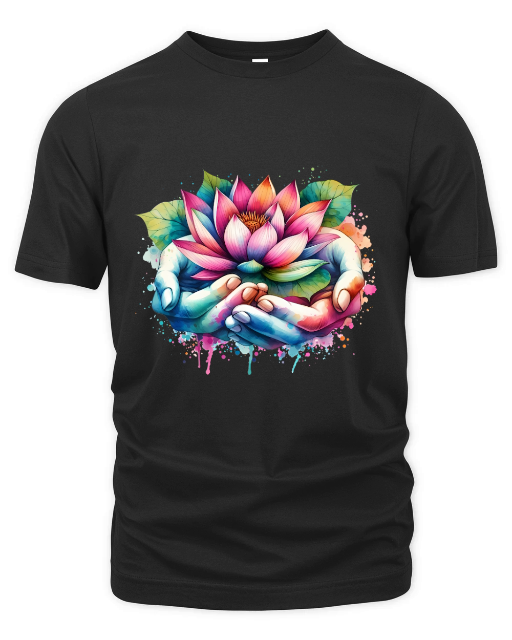 Lotus in Hands Yoga Organic Unisex T-shirt