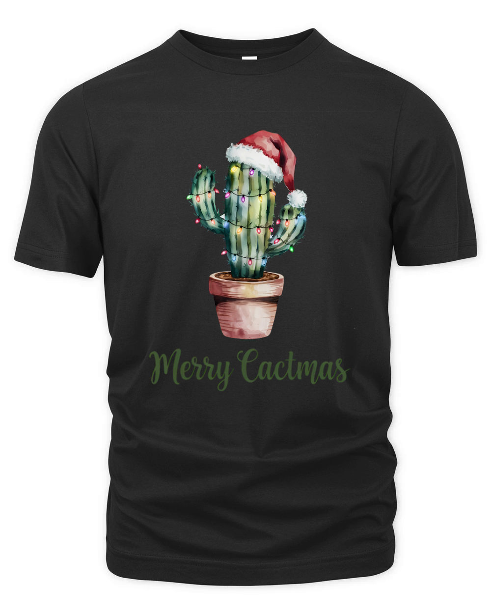 Merry Cactmas Vintage Christmas 02 Organic Unisex T-shirt
