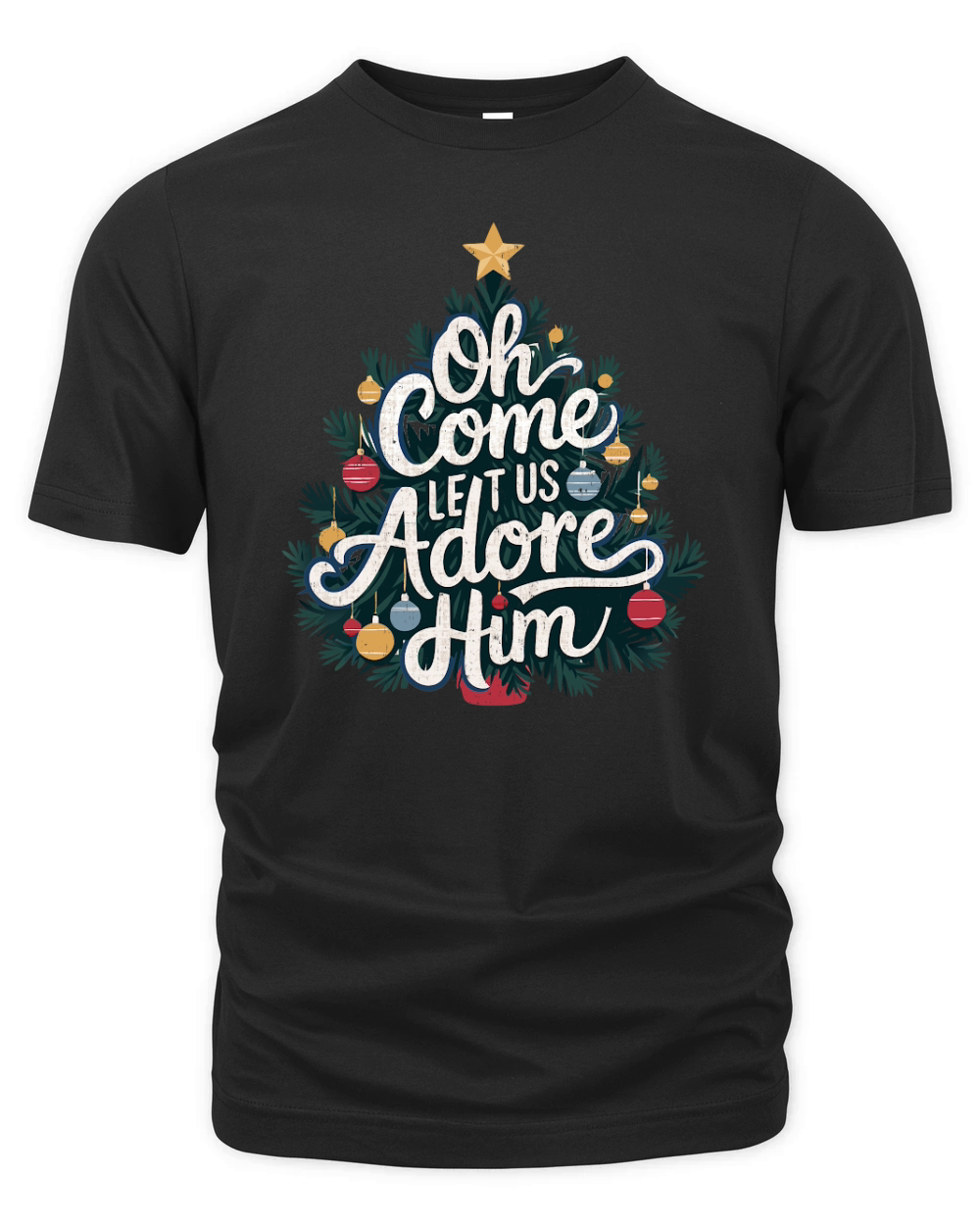 Oh Come Let Us Adore Him 8 Organic Unisex T-shirt