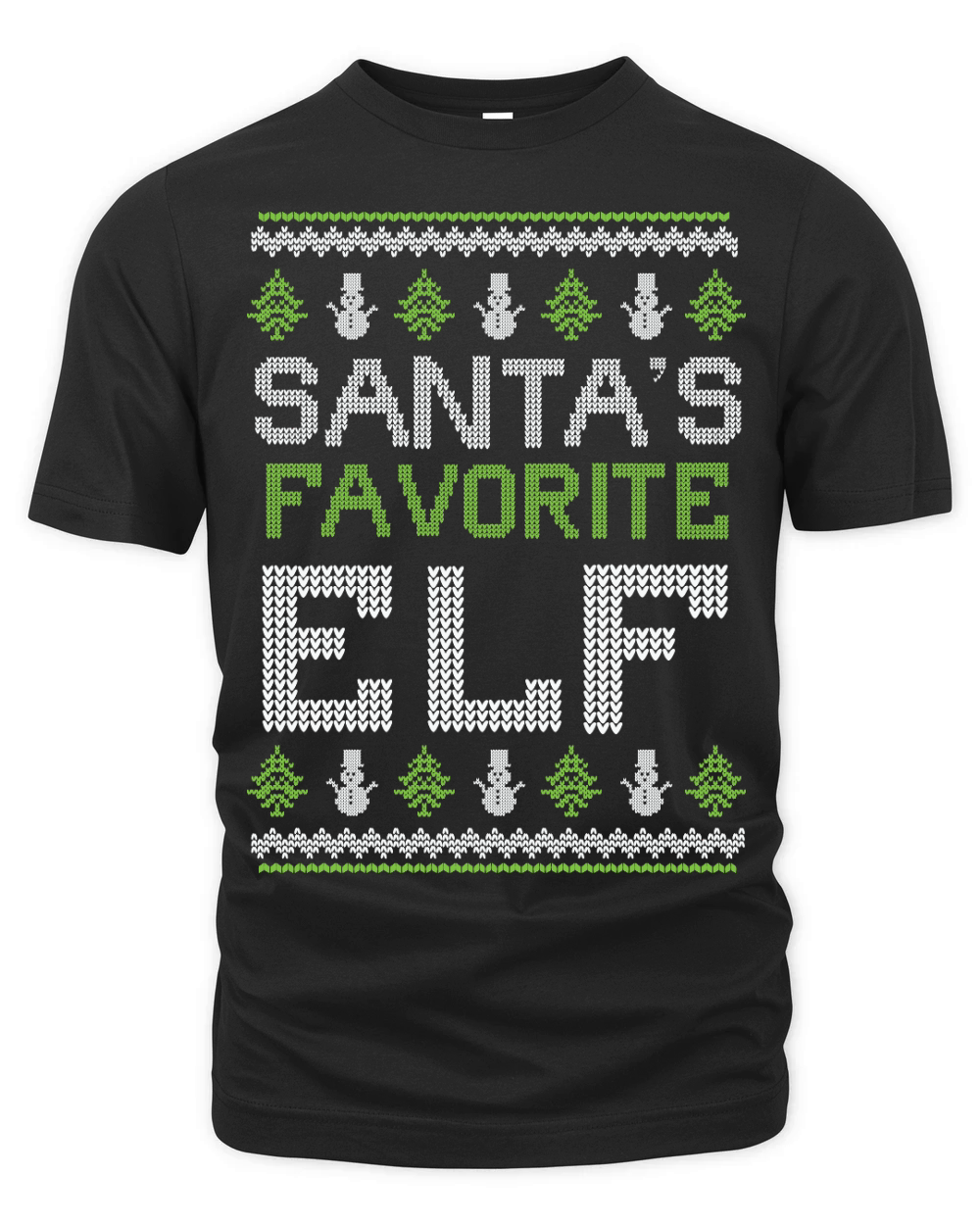 Ugly Christmas Santas Favorite Elf Organic Unisex T-shirt
