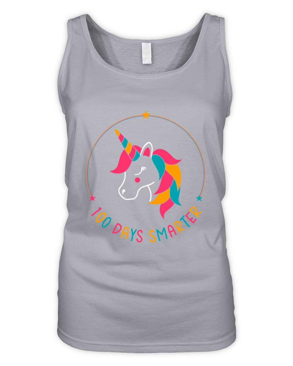 100 Days Smarter - 100 of School Unicorn Organic Women's Tank Top