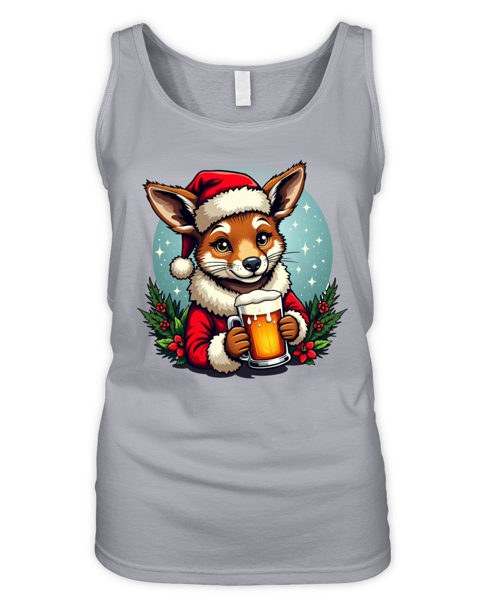 Funny Animal Beer Christmas Sublimation 6 06 Organic Women's Tank Top
