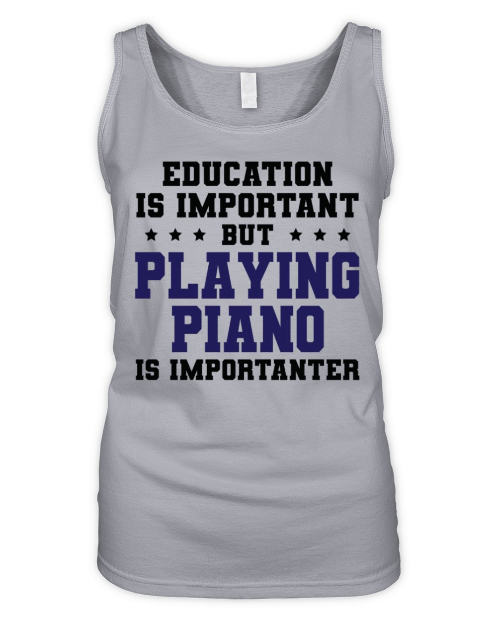 Funny Piano Is Importanter Organic Women's Tank Top