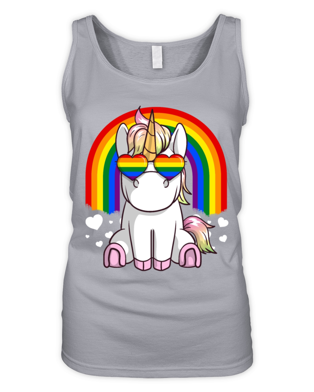 Gay Pride Unicorn - LGBTQ Support Organic Women's Tank Top