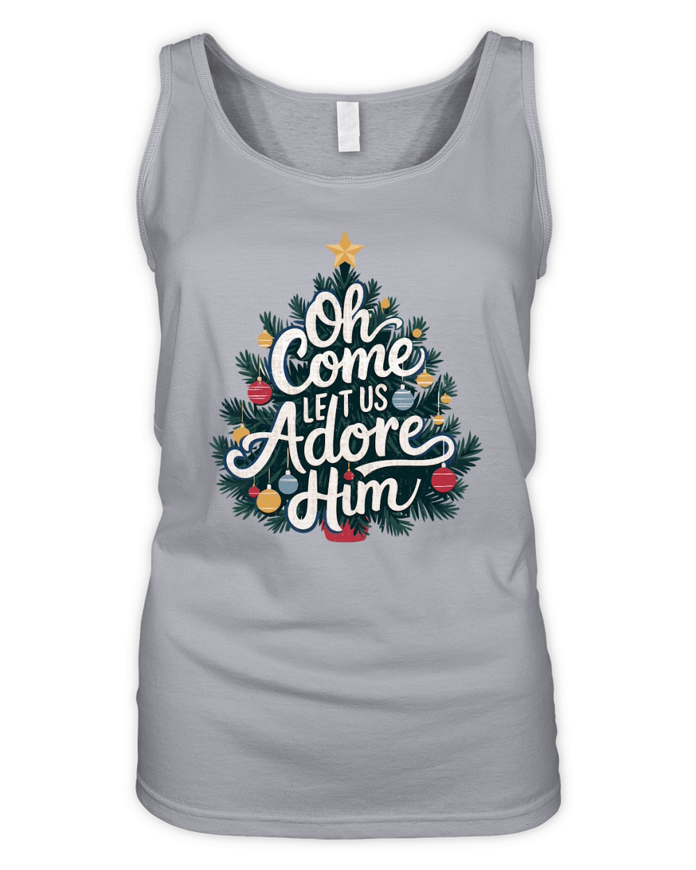Oh Come Let Us Adore Him 8 Organic Women's Tank Top