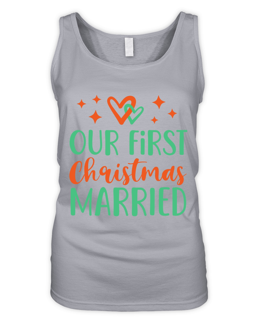 Our First Christmas Married   colored Organic Women's Tank Top