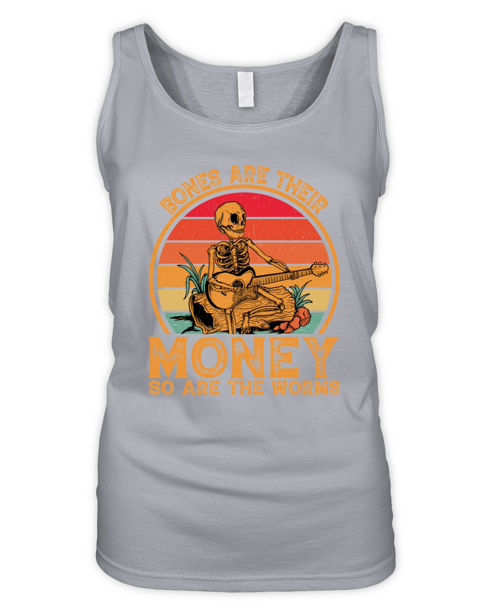 Retro Vinatge bones are their money so are the worms Organic Women's Tank Top