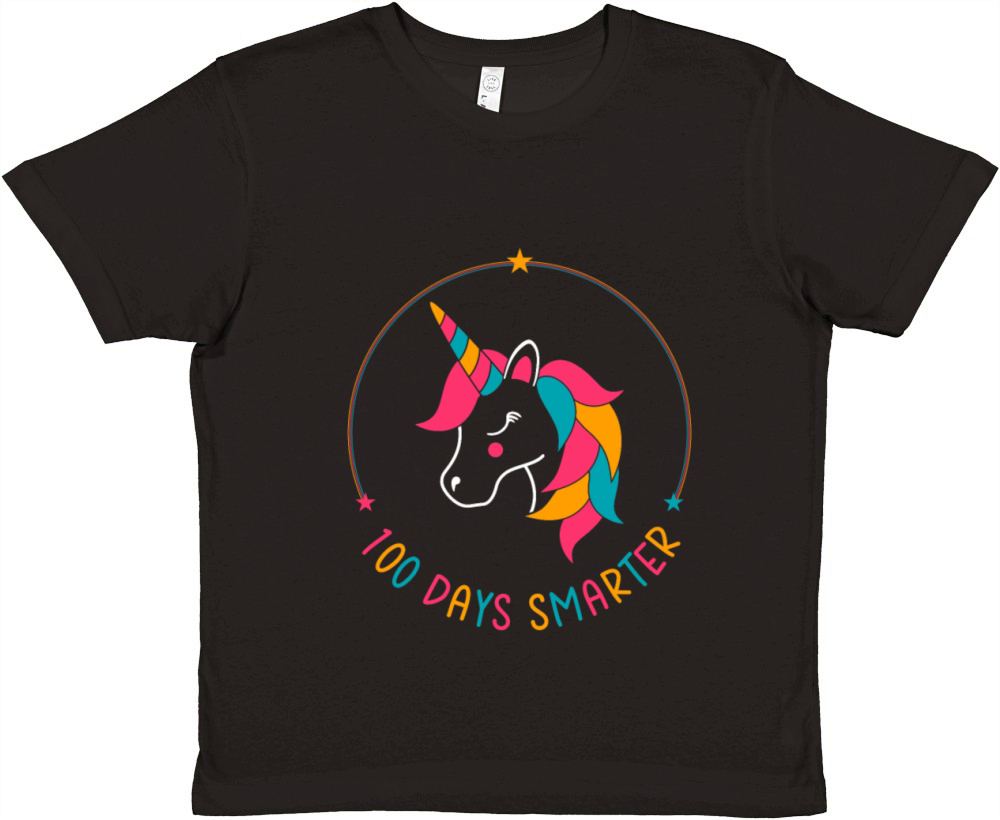 100 Days Smarter - 100 of School Unicorn Premium Kids Crewneck T-shirt