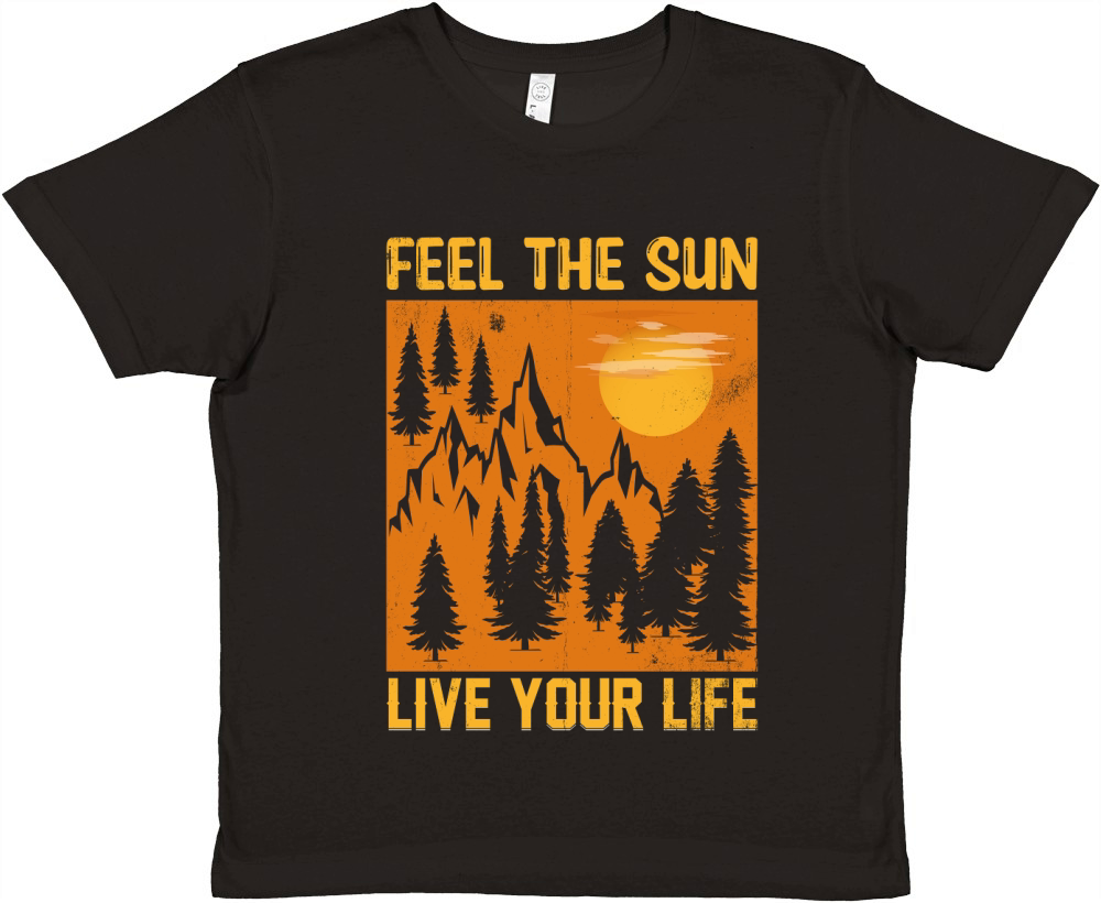 Feel the Sun Live Your Life Premium Kids Crewneck T-shirt