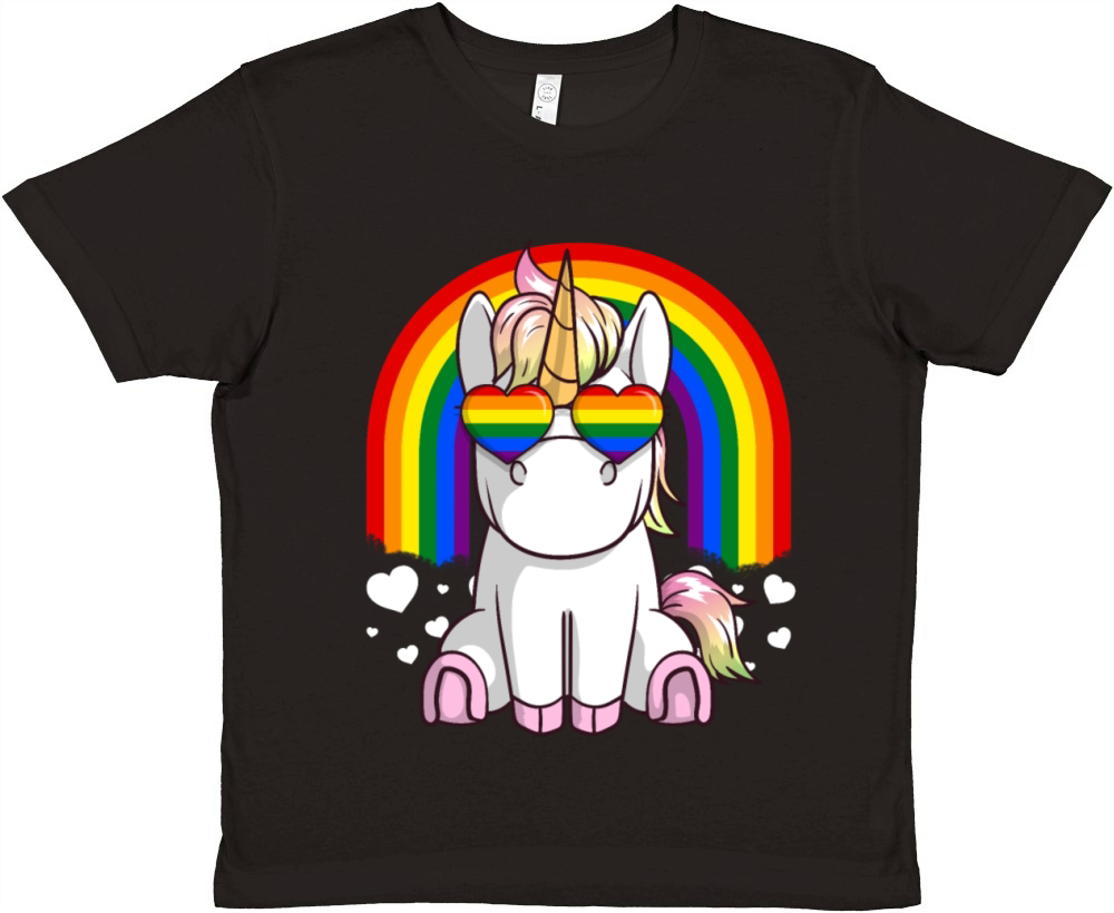 Gay Pride Unicorn - LGBTQ Support Premium Kids Crewneck T-shirt