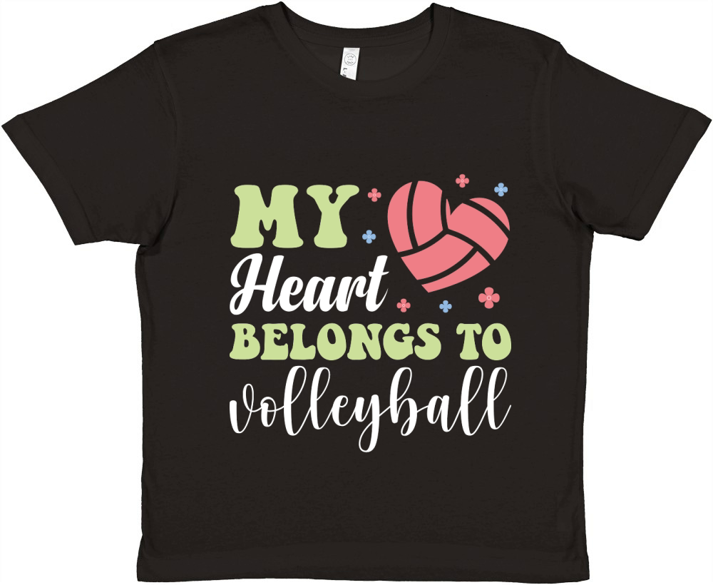 My heart belongs to volleyball Premium Kids Crewneck T-shirt