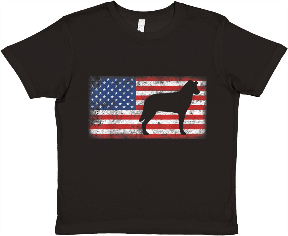 Vintage Retro American Flag Chinook Dog shirt Premium Kids Crewneck T-shirt