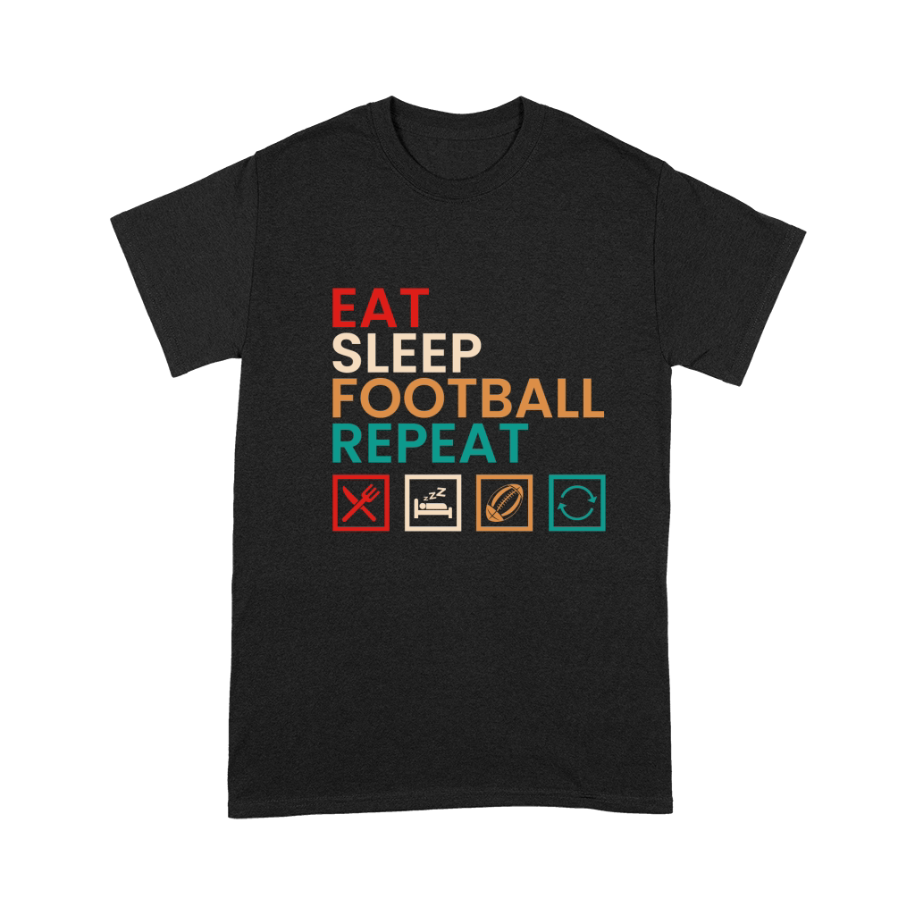 Eat sleep football repeat (2) Premium T-shirt