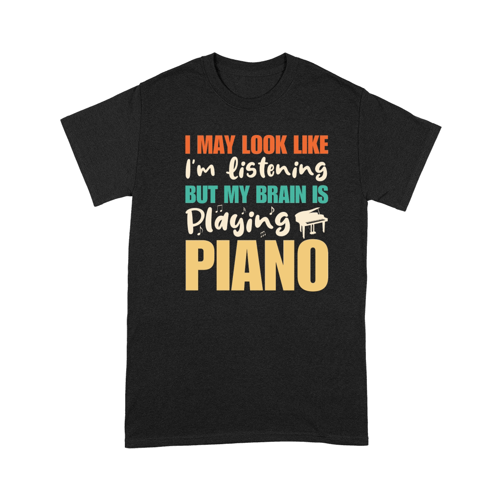 My Brain Is Playing PIANO T Shirt Design (1) Premium T-shirt