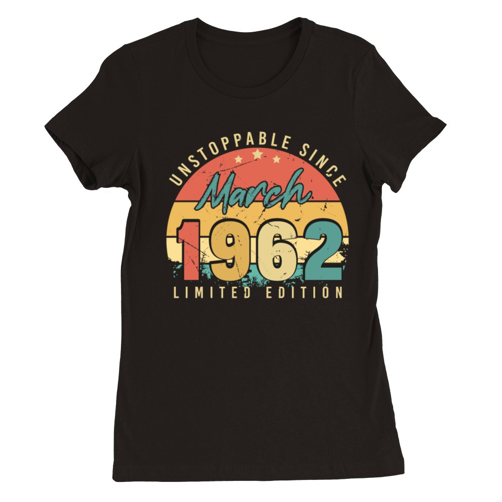 1962 March Vintage Limited Premium Womens Crewneck T-shirt