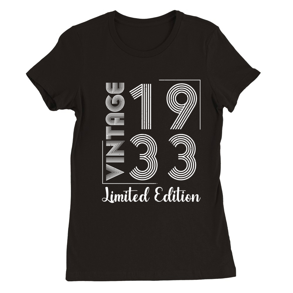Vintage 1933 Limited Edition Birthday Premium Womens Crewneck T-shirt