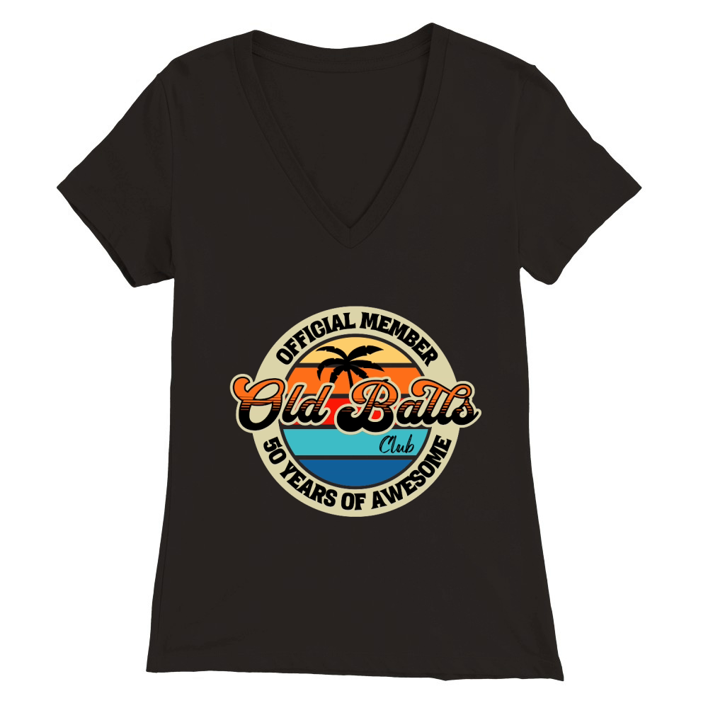 50th Birthday  Official Member Old Premium Womens V-Neck T-shirt