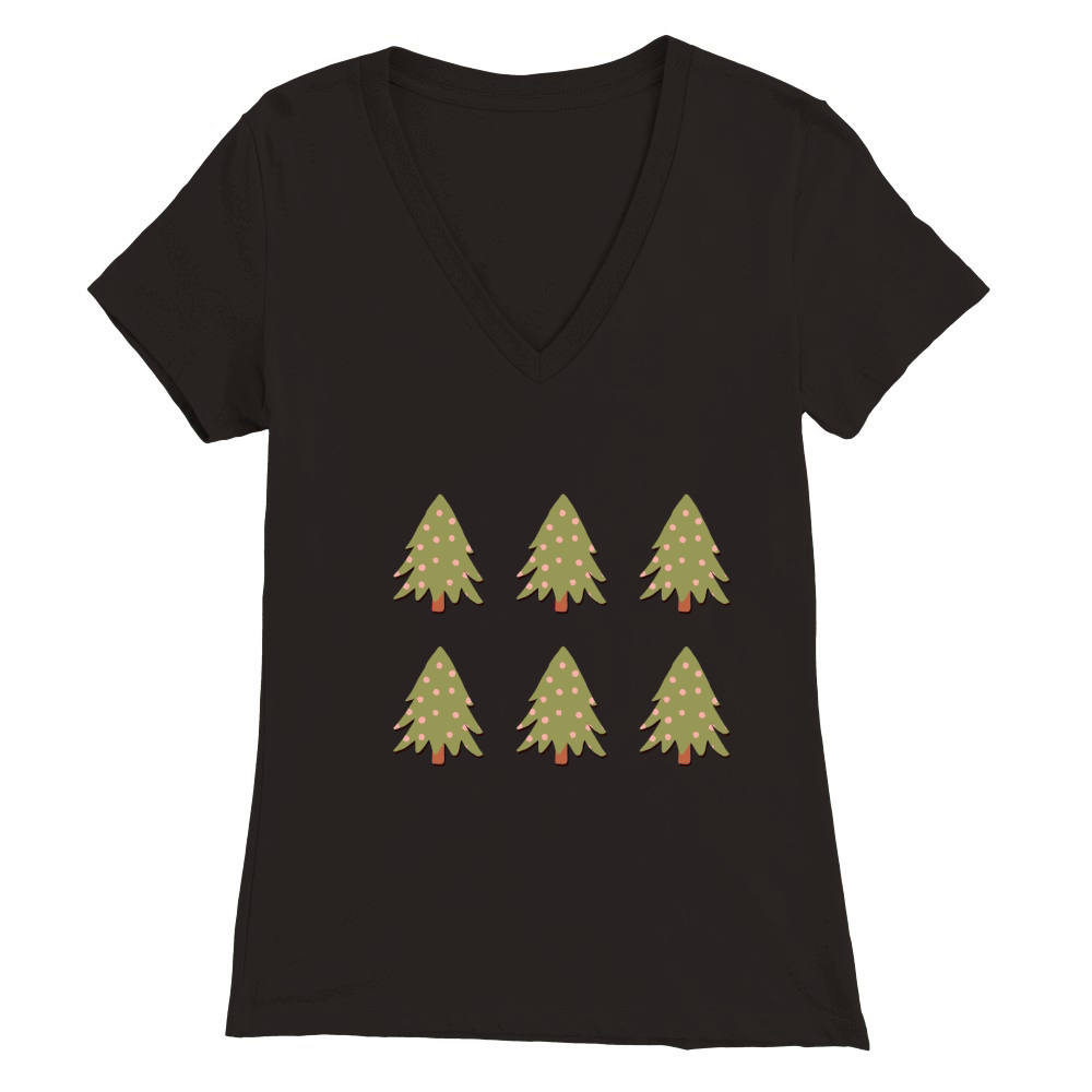 Christmas Tree (2) 6 Premium Womens V-Neck T-shirt